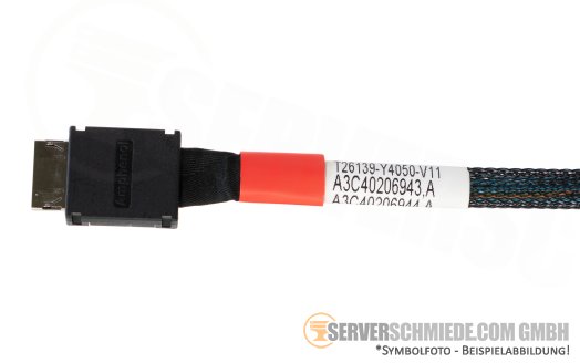 Fujitsu 75cm OCuLink Kabel cable NVMe PCIe 4x SFF-8611 gerade to 4x SFF-8611 gerade RX2540 M4 M5 A3C40206943