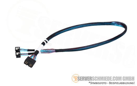 Fujitsu 75cm SAS Kabel 2x SFF-8654 Slim 4i gerade to 2x SFF-8643  gerade RX2540 M7 EP540i CA05973-8333
