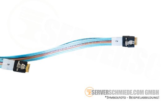 Fujitsu 75cm SAS/NVMe Kabel 1x double SFF-8643 gerade to 1x SFF-8654 Slim 4i 60cm gerade 1x SFF-8654 Slim 4i 75cm gerade CA05950-2121