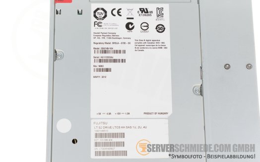 Fujitsu Eternus LT40 12/24*-Slot Tape Library System LTO-3 SAS Bandlaufwerk 2U