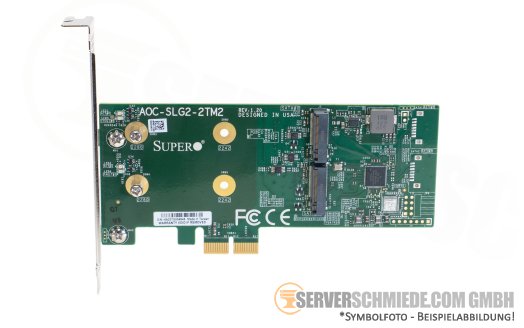 Fujitsu PDUAL CP100 2x M.2 SATA 2242 / 2280 SSD Raid 1 Mirror Storage Controller PCIe x4  PY-DMCP24