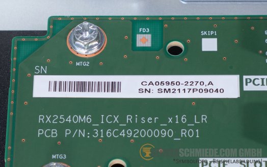 Fujitsu Riser left right 2x x8 PCIe 4.0 GPU incl. cage RX2540 M6 CA05950-2270