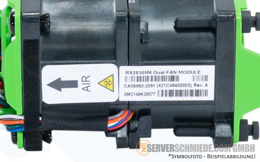 Fujitsu RX2530 M6 1U Chassis Dual Fan Gehäuselüfter CA05950-2091 High Performance to 270W TDP
