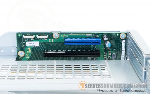 Fujitsu RX2540 M1 M4 Risercard 1x PCIe x4 1x PCIe x16 D3390-A11 GS 1 with Cage / Bracket  K1495-C18 + Bracket K1567-C7