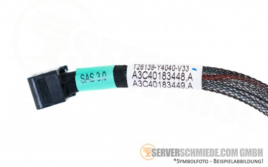 Fujitsu RX2540 M4 SAS cable 25cm 1x SFF-8643 winkel x SFF-8643 winkel A3C40183448 A3C40183449 T26139-Y4040-V33
