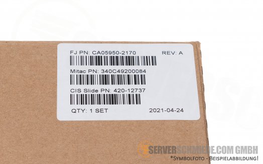 Fujitsu Rackrails Rackschienen Teilauszug RX2540 M6 M7 CA05950-2170