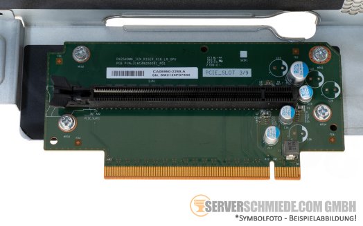 Fujitsu Secondary Riser 1x x16 PCIe 4.0 FP full profile GPU Slot 3/9 incl. cage RX2540 M6 CA05950-2269 CA05950-2181