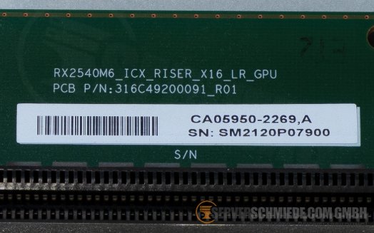 Fujitsu Secondary Riser 1x x16 PCIe 4.0 FP full profile GPU Slot 3/9 incl. cage RX2540 M6 CA05950-2269 CA05950-2181