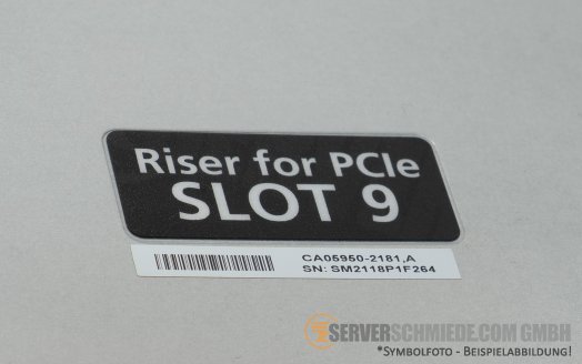 Fujitsu Secondary Riser 1x x16 PCIe 4.0 FP full profile GPU Slot 3/9 incl. cage RX2540 M6 CA05950-2269 CA05950-2181
