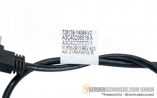 Fujitsu USB Kabel Cable 40cm  A3C40206519,A A3C40206520,A T26139-Y4049-V2 CBL_B100SD_ANG_400 male female