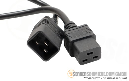 Generic 0,25m - 0,50m Kaltgerätekabel Verlängerung Kabel C19 to C20 IEC320