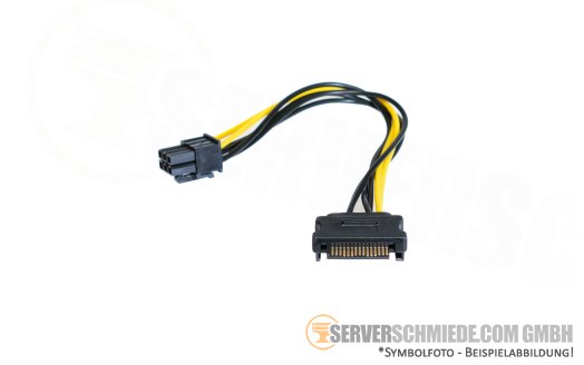 Generic 16cm 1x SATA Power 1x 6-pin Kabel SATA to PCI Express Adapter AK-CA-30