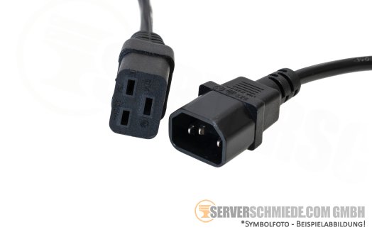 Generic 1,80m Kaltgerätekabel Verlängerung Kabel 1x C14 to 1x C19