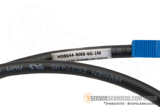 Generic 1m extern 12G SAS Kabel cable 1x SFF-8644 to 1x SFF-8088 Storage + Tape Library