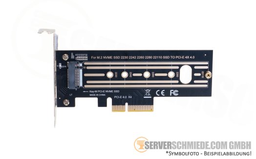Generic 1x M.2 NVMe x4 PCIe 4.0 x4 Bifurcation Controller Adapter 2230 - 22110 +NEW+