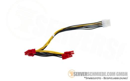 Generic 20 / 25cm GPU Kabel cable 1x 8-pin EPS / CPU male to 2x 6+2-pin PCIe male