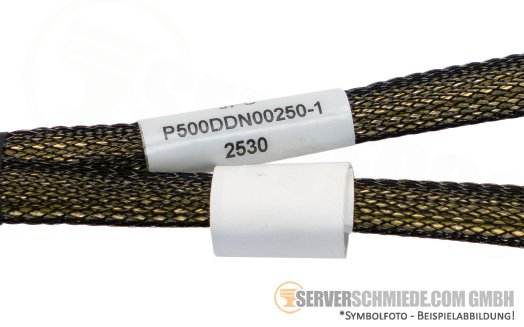 Generic 25cm NVMe Kabel cable 1x SFF-8654 8i gerade to 2x SFF-8654 4i gerade