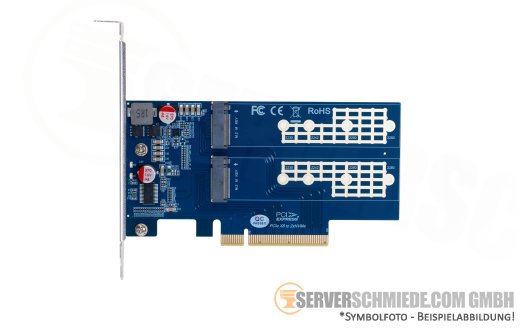 Generic 2x M.2 NVMe x4 PCIe 3.0 x8 Bifurcation Controller Adapter 2230 - 2280 +NEW+