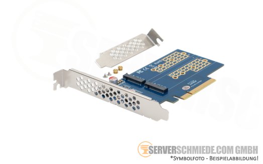 Generic 2x M.2 NVMe x4 PCIe 3.0 x8 Bifurcation Controller Adapter 2230 - 2280 +NEW+