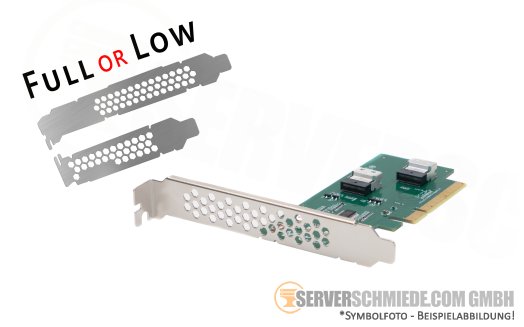 Generic 2x NVMe U.2 Extender PCIe 4.0 x8 2x 8654 4i
