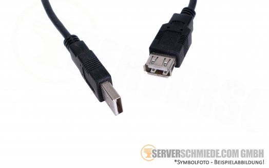 Generic 30cm Kabel 1x USB 2.0 Stecker A male 1x USB 2.0 Buchse A female