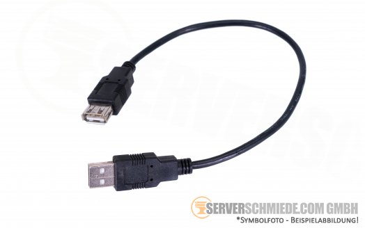 Generic 30cm Kabel 1x USB 2.0 Stecker A male 1x USB 2.0 Buchse A female