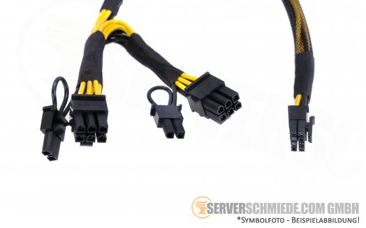 Generic 35cm  GPU Power Cable 1x 8-Pin to  2x 2-pin 2x 6-pin