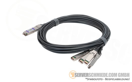 Generic 3m Kabel DAC copper 100Gb QSFP28 to 4x 25Gb SFP28 Breakout Kabel 3rd party