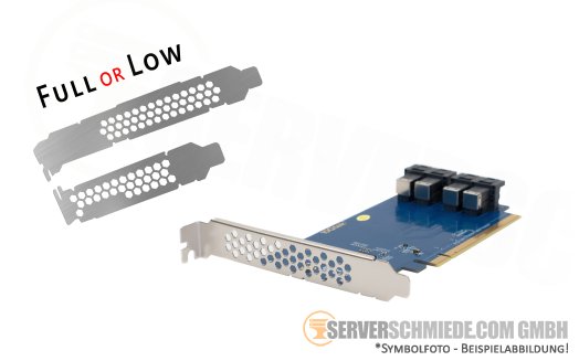 Generic 4x NVMe U.2 Extender PCIe 3.0 x16 4x SFF-8643 +NEW+