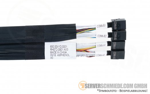 Generic 60cm SAS Kabel 2x double SFF-8643 gerade --2x 60cm SFF-8643 gerade 2x 50cm SFF-8643 gerade RHS72-0801 AX3