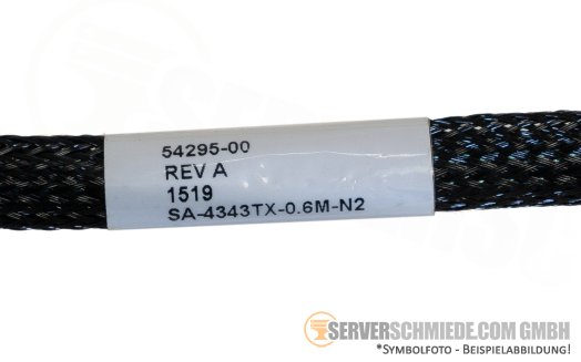 Generic 60cm SAS Kabel 2x SFF-8643 gerade SA-4343TX-0.6M-N2