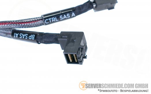 Generic 75cm SAS Kabel 1x SFF-8643 gerade 1x SFF-8643 winkel