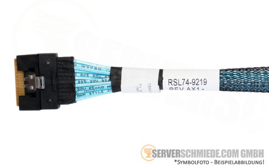 Generic 80cm NVMe Kabel cable 1x SFF-8654 8i to 2x SFF-8654 4i RSL74-9219