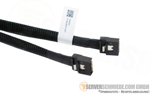 Generic 80cm SAS NVMe Kabel cable 1x SFF-8654 8i gerade to 2x SFF-8654 4i gerade