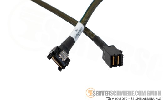Generic 90cm SAS Kabel cable 1x SFF-8654 4i gerade to 1x SFF-8643 gerade