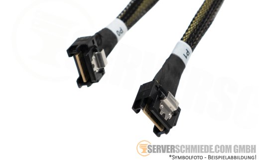 Generic 90cm SAS Kabel cable 1x SFF-8654 8i to 2x SFF-8654 4i