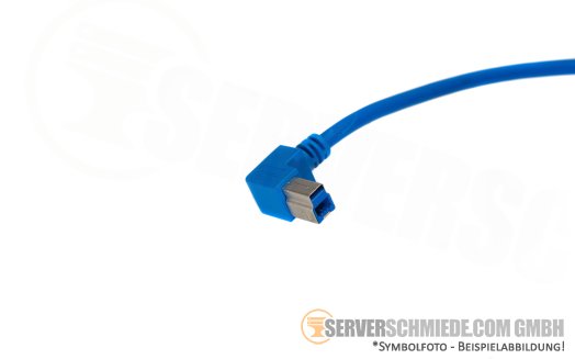 Generic 95cm USB 3.0 Kabel cable 1x USB A 3.0  gerade to 1x USB B 3.0 winkel