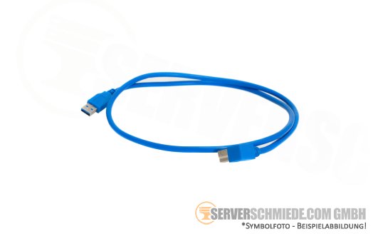 Generic 95cm USB 3.0 Kabel cable 1x USB A 3.0  gerade to 1x USB B 3.0 winkel