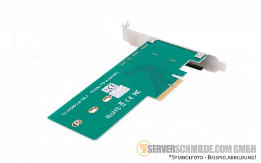 NVMe 1x M.2 NGFF Controller PCIe x4 Stick Länge 2242 2260 2280 Server Workstation