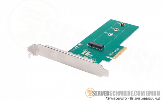 NVMe 1x M.2 NGFF Controller PCIe x4 Stick Länge 2242 2260 2280 Server Workstation