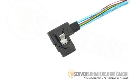 Generic SAS Kabel cable 50cm 1x SFF-8087 winkel to 4x SATA + 1x 8-pin gerade