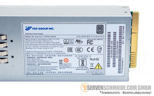 Gigabyte 550W Netzteil PSU 80 Plus Platinum R162-Z12-CD FSP550-20ERM 9PA5505514