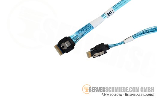 Gigabyte 70cm SAS Kabel cable 1x SFF-8654 4i gerade to 1x SFF-8654 4i gerade 25CFM-700820-A4R
