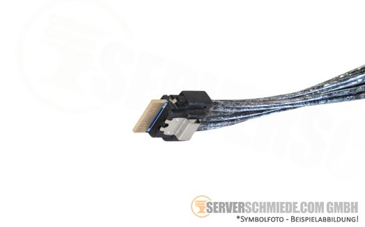 Gigabyte 70cm SAS Kabel cable 1x SFF-8654 4i gerade to 1x SFF-8654 4i gerade 25CFM-700821-J4R