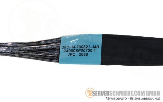 Gigabyte 70cm SAS Kabel cable 1x SFF-8654 4i gerade to 1x SFF-8654 4i gerade 25CFM-700821-J4R