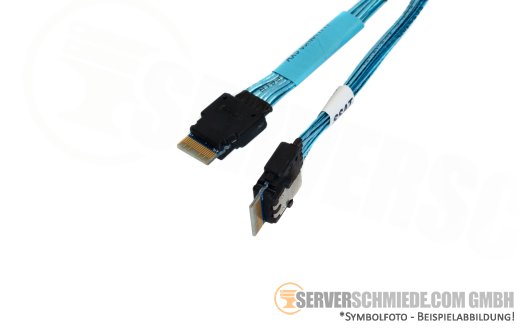 Gigabyte 80cm SAS Kabel cable 1x SFF-8654 4i gerade to 1x SFF-8654 4i gerade 25CFM-800820-A4R