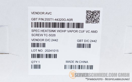 Gigabyte Heatsink CPU Kühler 1U Socket AMD EPYC SP3 4094 max. 225W R182-Z92 25ST1-44320G-A0R +NEW+