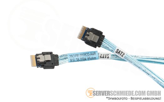 Gigabyte SAS Kabel cable 1x SFF-8654 4i gerade to 1x SFF-8654 4i gerade 25CFM-900820-A4R RSL38-0584