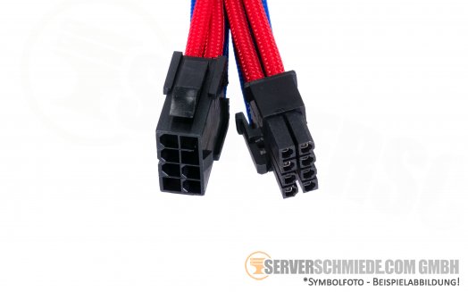 GPU PCIe 30cm 8-Pin Power Kabel cable 1x 8-Pin female -- 1x 8-Pin male Grafik Grafikkarte Verlängerung Buchse Stecker