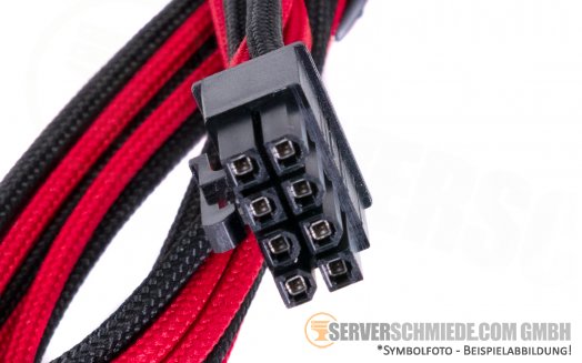 GPU PCIe 45cm 8-Pin Power Kabel cable 1x 8-Pin female -- 1x 8-Pin male Grafik Grafikkarte Verlängerung Buchse Stecker